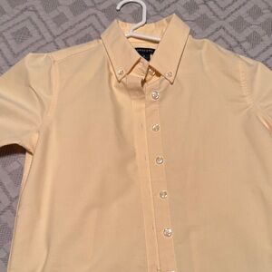 Lands' End Men's Light Yellow Casual Button-Down Shirt